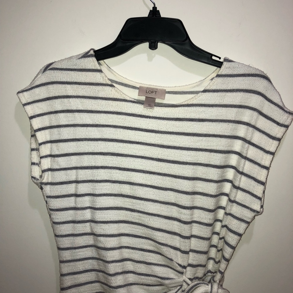 Ann Taylor LOFT Sz XS Sleeveless Belted Dress - Picture 3 of 8